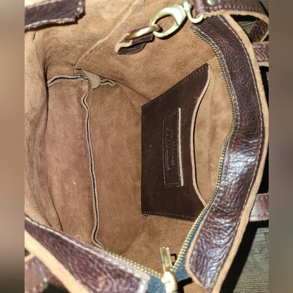 AUTHENTIC PORTLAND LEATHER GOODS  CROSSBODY / SATCHEL ZIP TOP TOTE BROWN - Picture 15 of 16